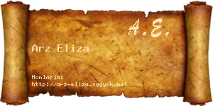 Arz Eliza névjegykártya
